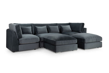 Beatrice Sofa Slate U Shape Corner