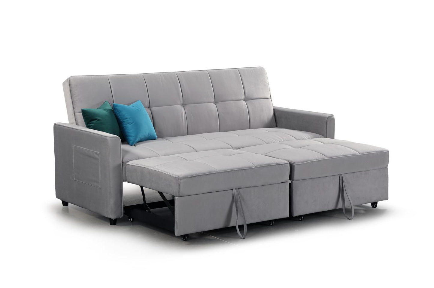 Elegance Sofabed Plush Grey 3 Seater