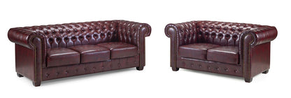 Chesterfield Sofa Oxblood Red 3+2 Set