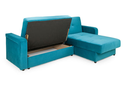 Kira Sofabed Plush Teal Universal Corner