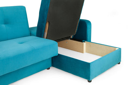 Kira Sofabed Plush Teal Universal Corner