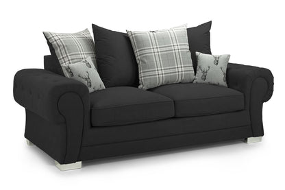 Vespa Scatterback Sofa Black 3 Seater