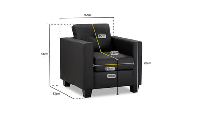 Jeremi Sofa Black Armchair