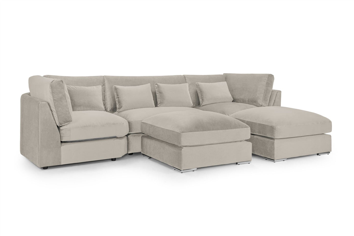 Beatrice Sofa Beige U Shape Corner