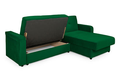 Kira Sofabed Plush Green Universal Corner