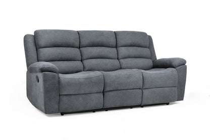 Sable Recliner Sofa Grey 3 Seater