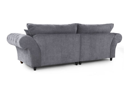 Buckingham Fullback Sofa Grey 4 Seater