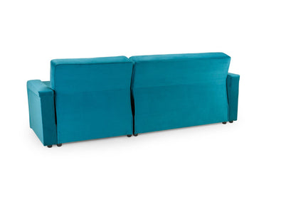 Kira Sofabed Plush Teal Universal Corner