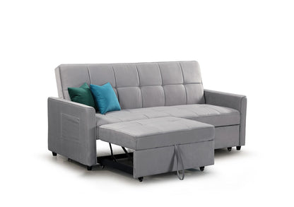 Elegance Sofabed Plush Grey 3 Seater