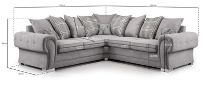 Vespa Scatterback Sofa Grey Large Corner