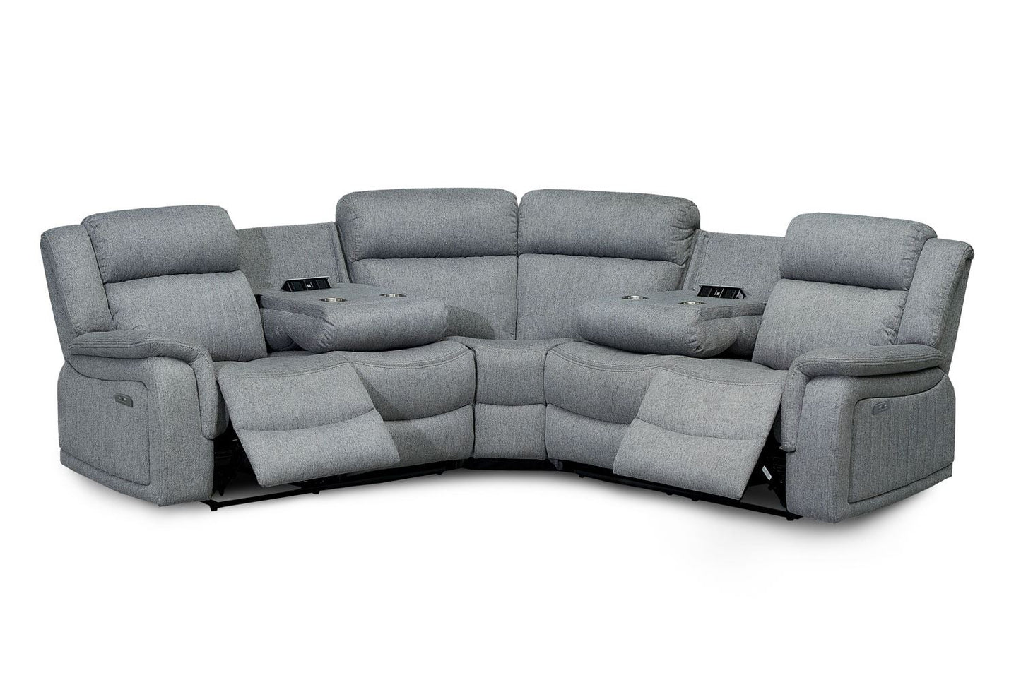 Liston Recliner Sofa Grey Large Corner