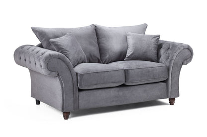 Buckingham Fullback Sofa Grey 2 Seater