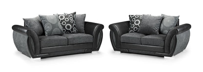 Shani Sofa Black/Grey 3+2 Set