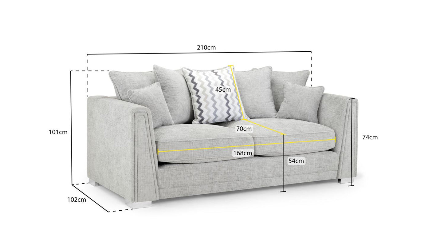 Statton Sofa Grey 3 Seater