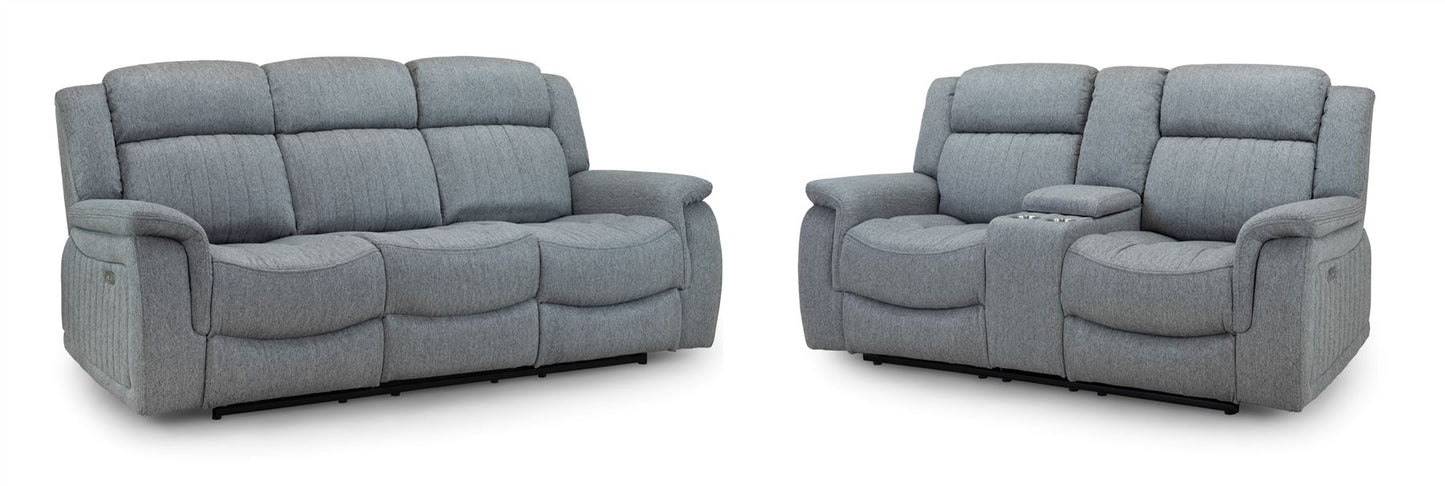 Liston Recliner Sofa Grey 3+2 Set