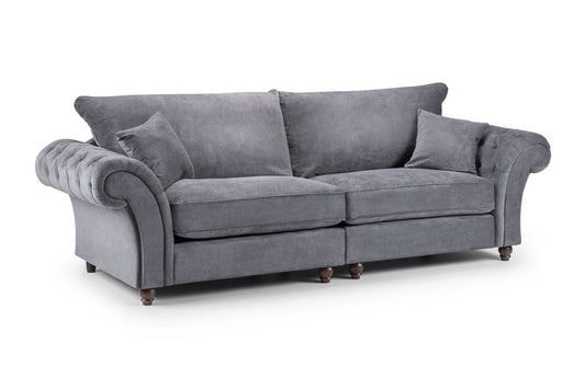 Buckingham Fullback Sofa Grey 4 Seater