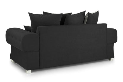 Vespa Scatterback Sofa Black 3 Seater