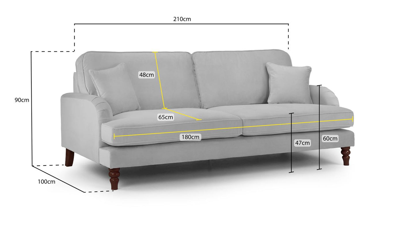 Basil Sofa Plush Beige 4 Seater