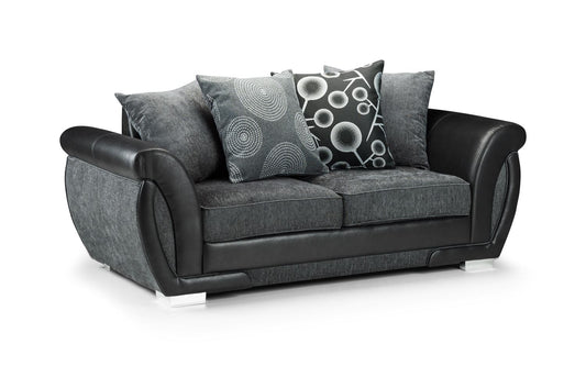 Shani Sofa Black/Grey 3 Seater