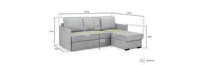 Miel Sofabed Grey Universal Corner