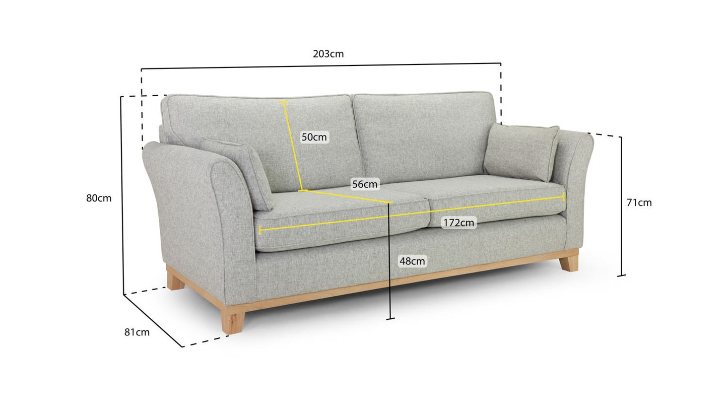 Delta Sofa Grey 4 Seater