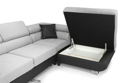 Mirjan Footstool Black/Grey (Sofabeds)