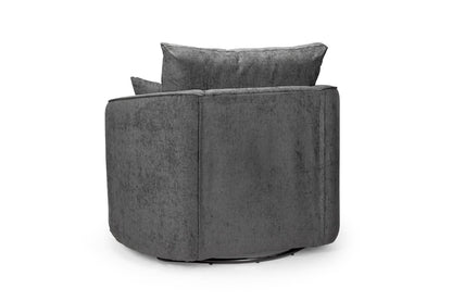 Shani Sofa Black/Grey Swivel Chair