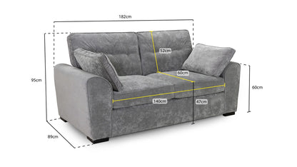 Maxwell Sofa Grey 3 Seater