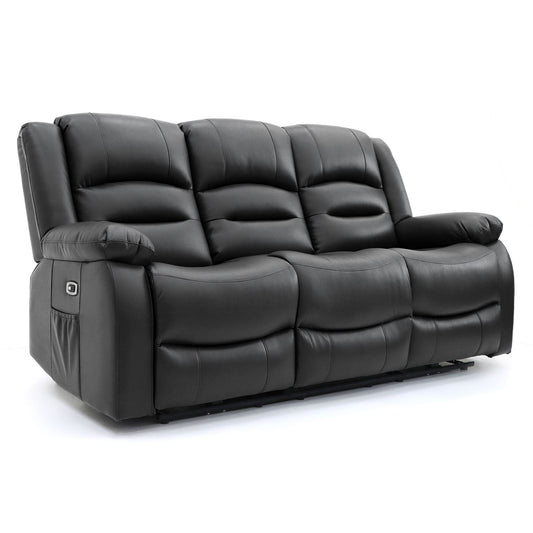 Alto Electric Recliner Sofa Black 3 Seater