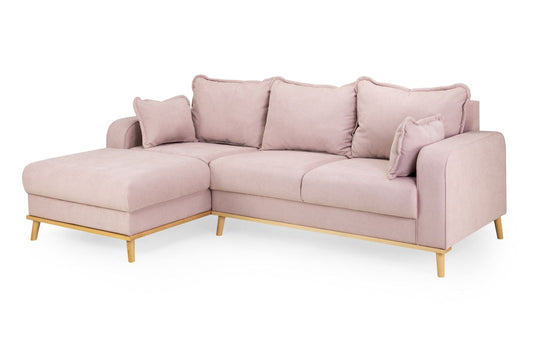 Rhea Sofa Pink Left Hand Facing Corner