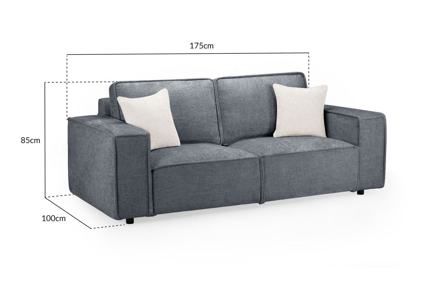 Marie Sofa Slate 3 Seater