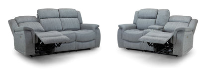 Liston Recliner Sofa Grey 3+2 Set