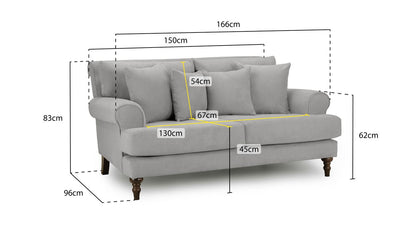 Sonny Sofa Grey 2 Seater