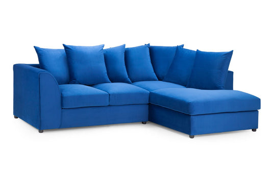 Harley Sofa Plush Blue Right Hand Facing Corner