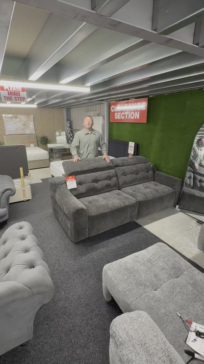 Harry Electric Light Grey Reclining Sofa Bed