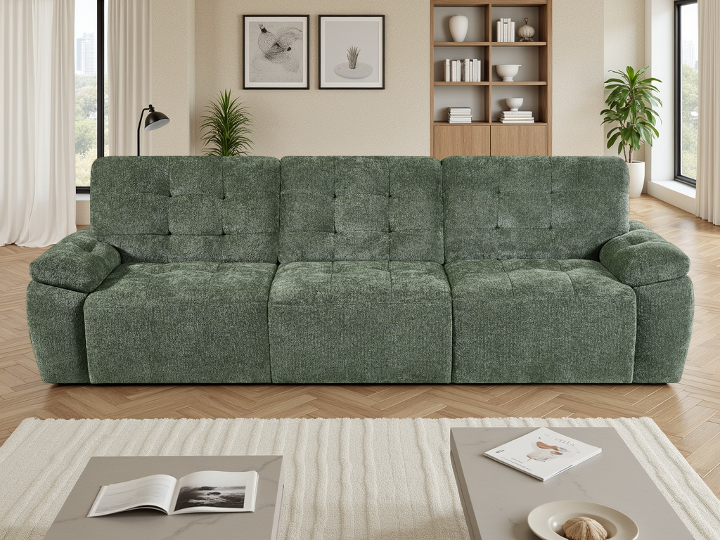 Texas Electric Green Sofa Bed