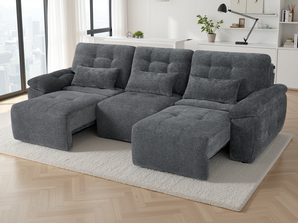 Texas Electric Dark Grey Sofa Bed