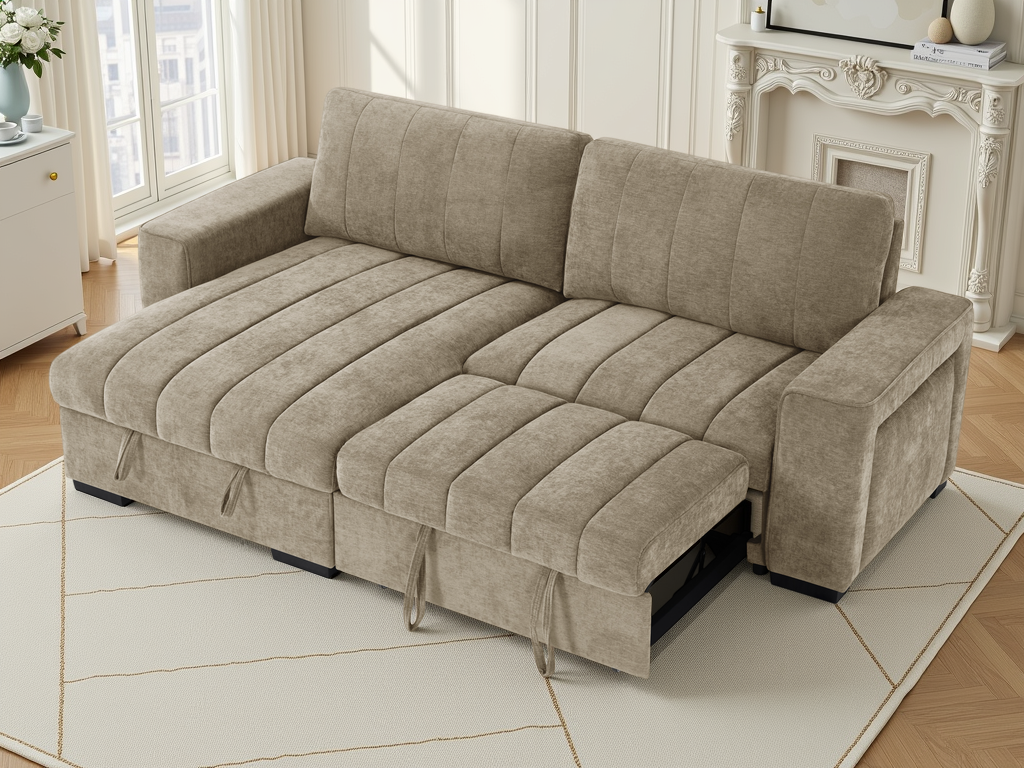 Franky  Beige Sofa Beds