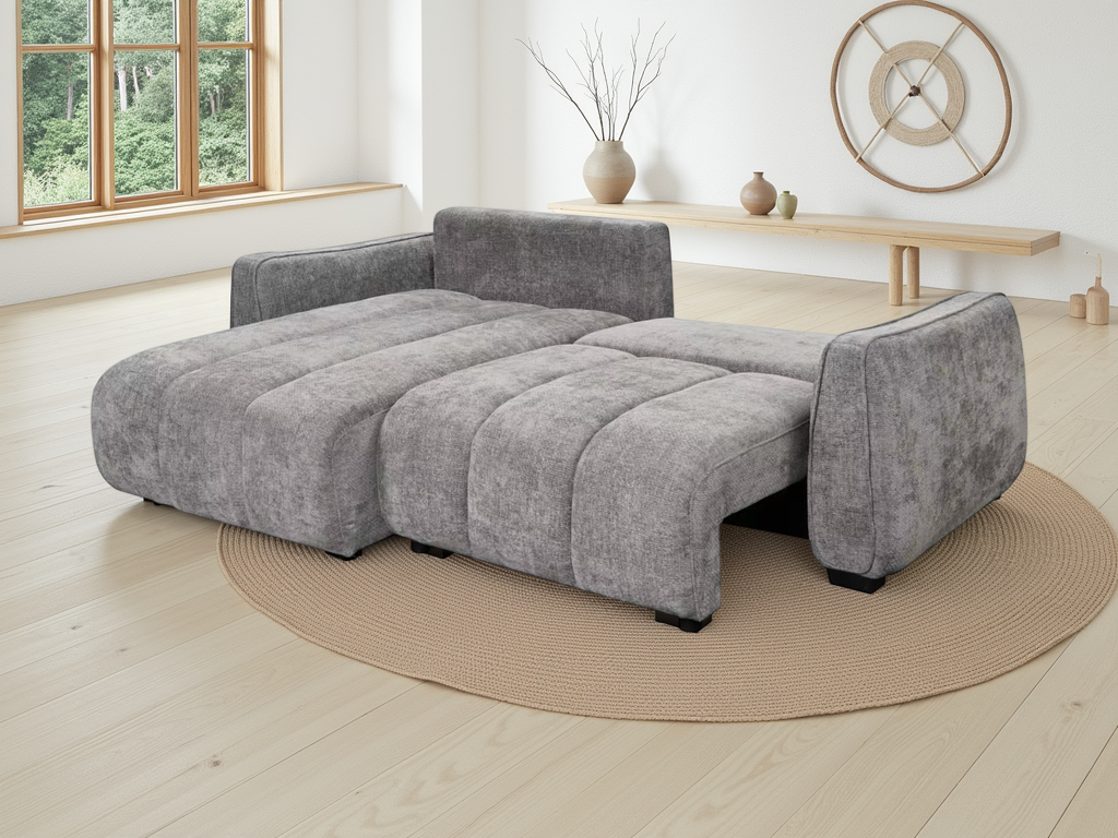 The Porto Universal Corner Light Grey Sofabed