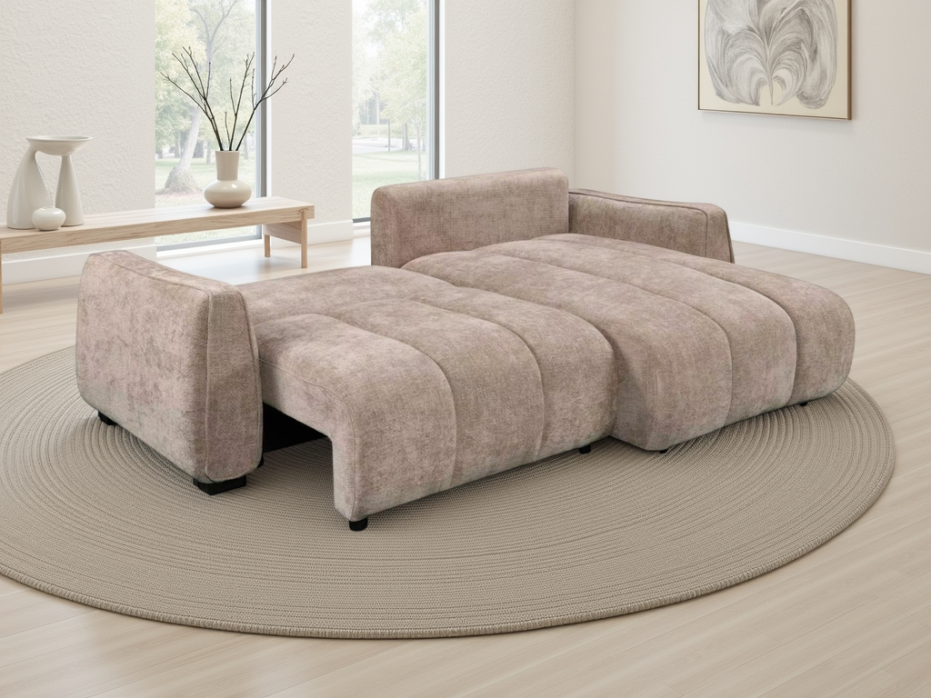 The Porto Universal Corner Beige Sofabed