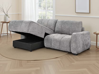 The Porto Universal Corner Light Grey Sofabed