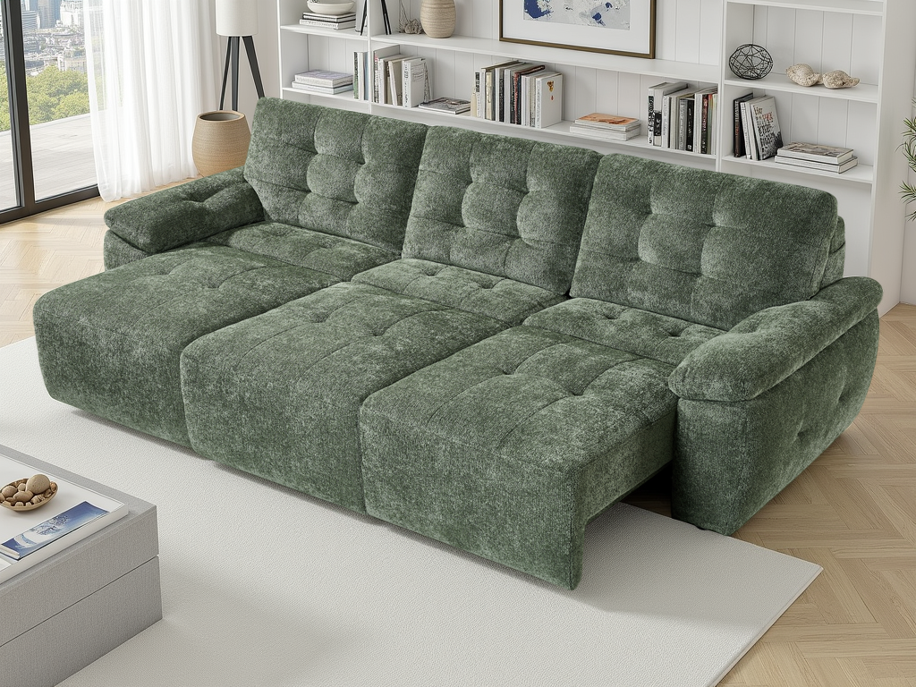 Texas Electric Green Sofa Bed