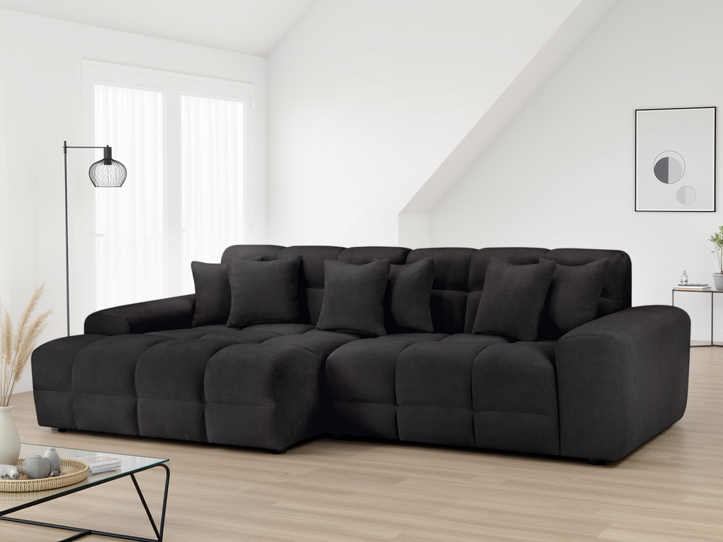 Jackson Corner Black Sofa