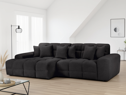 Jackson Corner Black Sofa