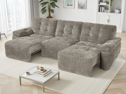 Texas Electric Beige Sofa Bed