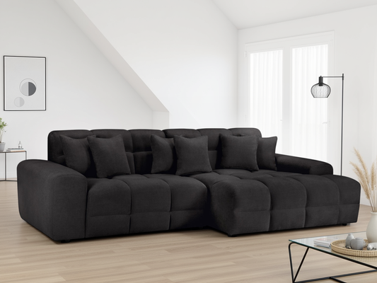 Jackson Corner Black Sofa