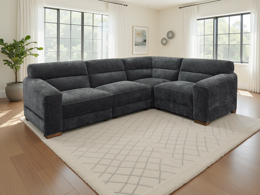 The Pasha Universal Corner Dark Grey Sofa