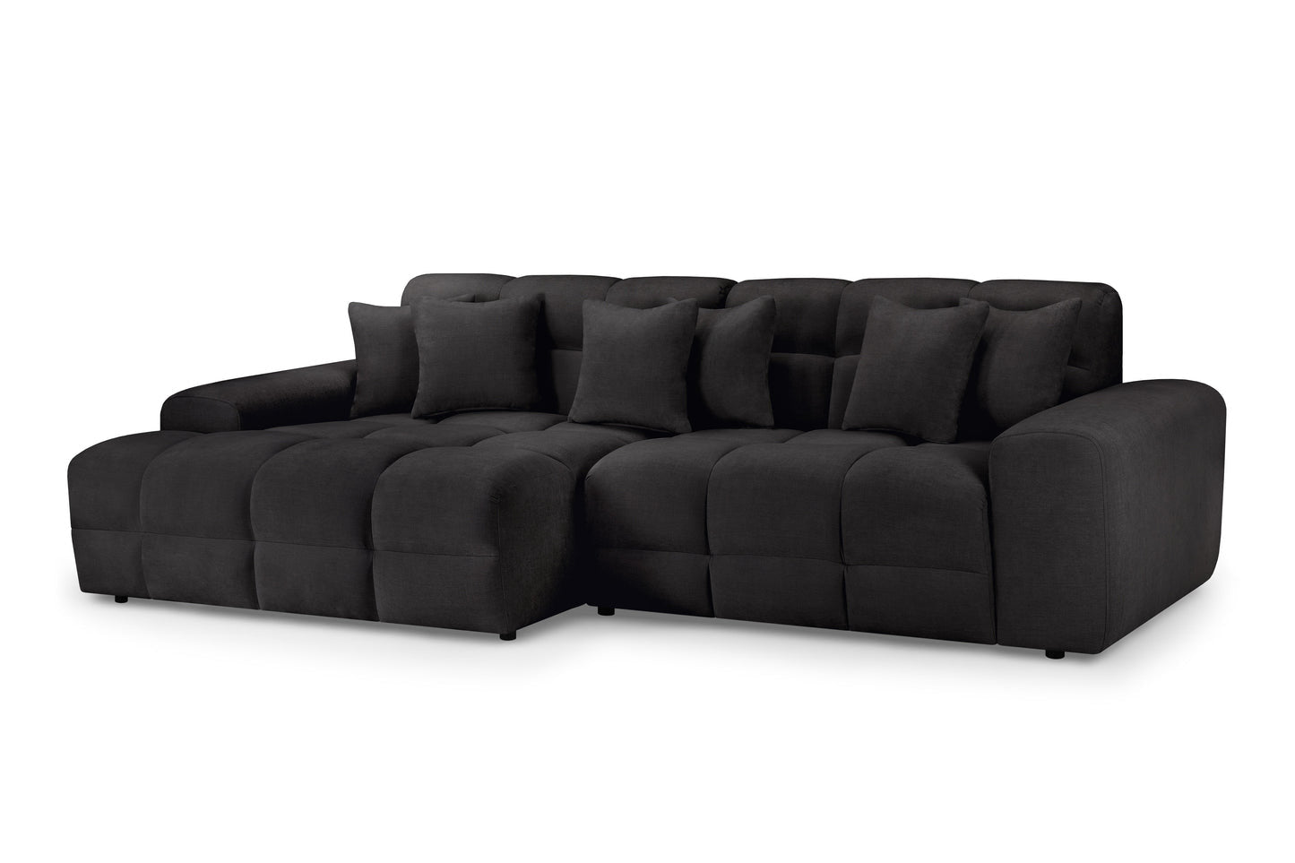 Jackson Corner Black Sofa