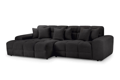Jackson Corner Black Sofa
